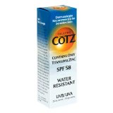 Fallene Cotz SPF 58 Water Resistant UVB/UVA Sunscreen for Sensitive Skin, 2.5-Ounce Tube